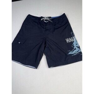 Nautica Board Shorts 34W Blue Sailboat Graphic swim NWOT